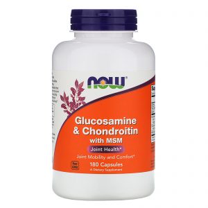 Now Foods, Glucosamina e Condroitina com MSM, 180 Cápsulas