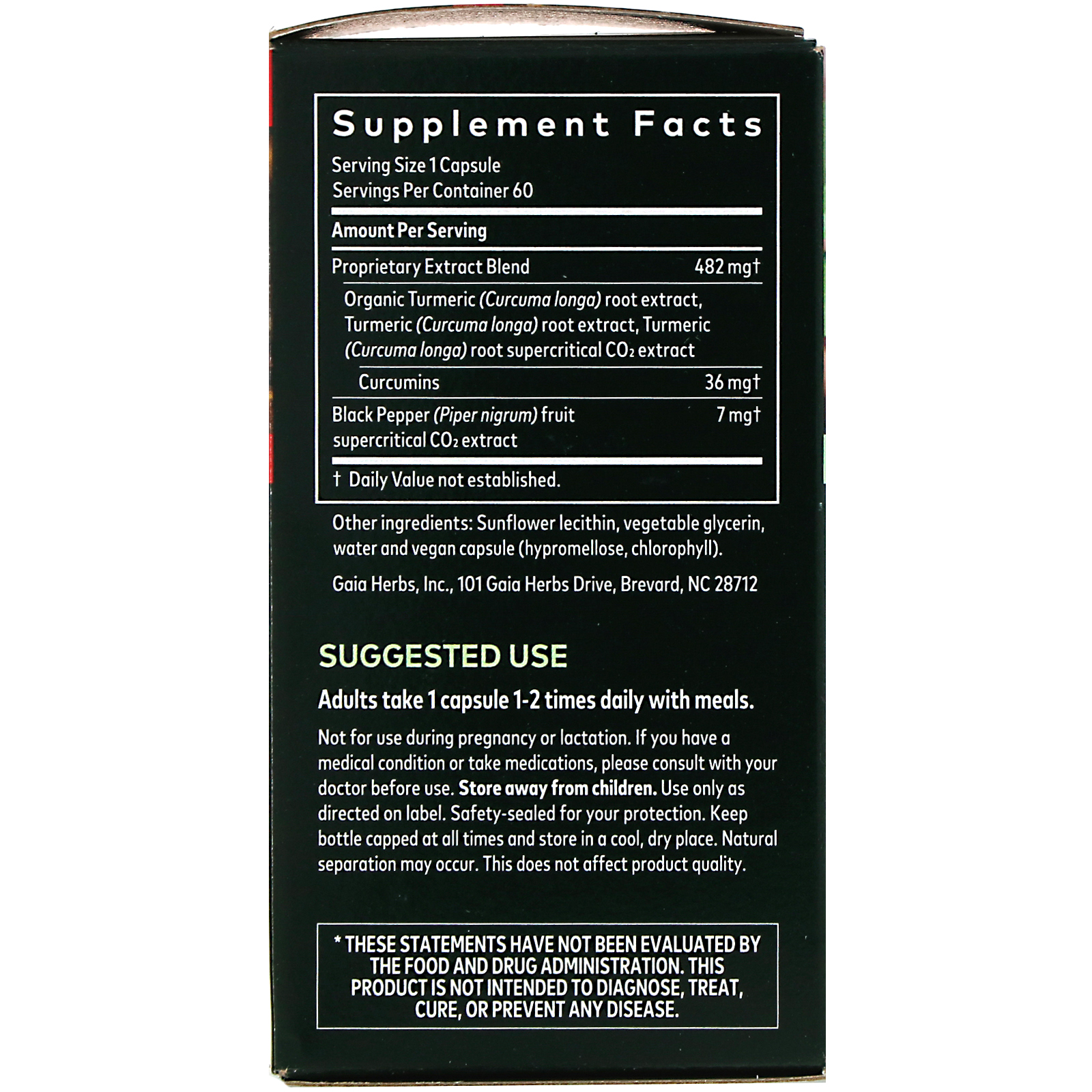 Gaia Herbs, Cúrcuma Suprema, Potência Extra, 60 Phyto-Caps Líquidas Vegetais - Imagem 2