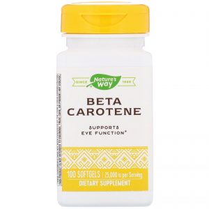 Nature's Way, Beta Carotene, 25,000 IU, 100 Softgels