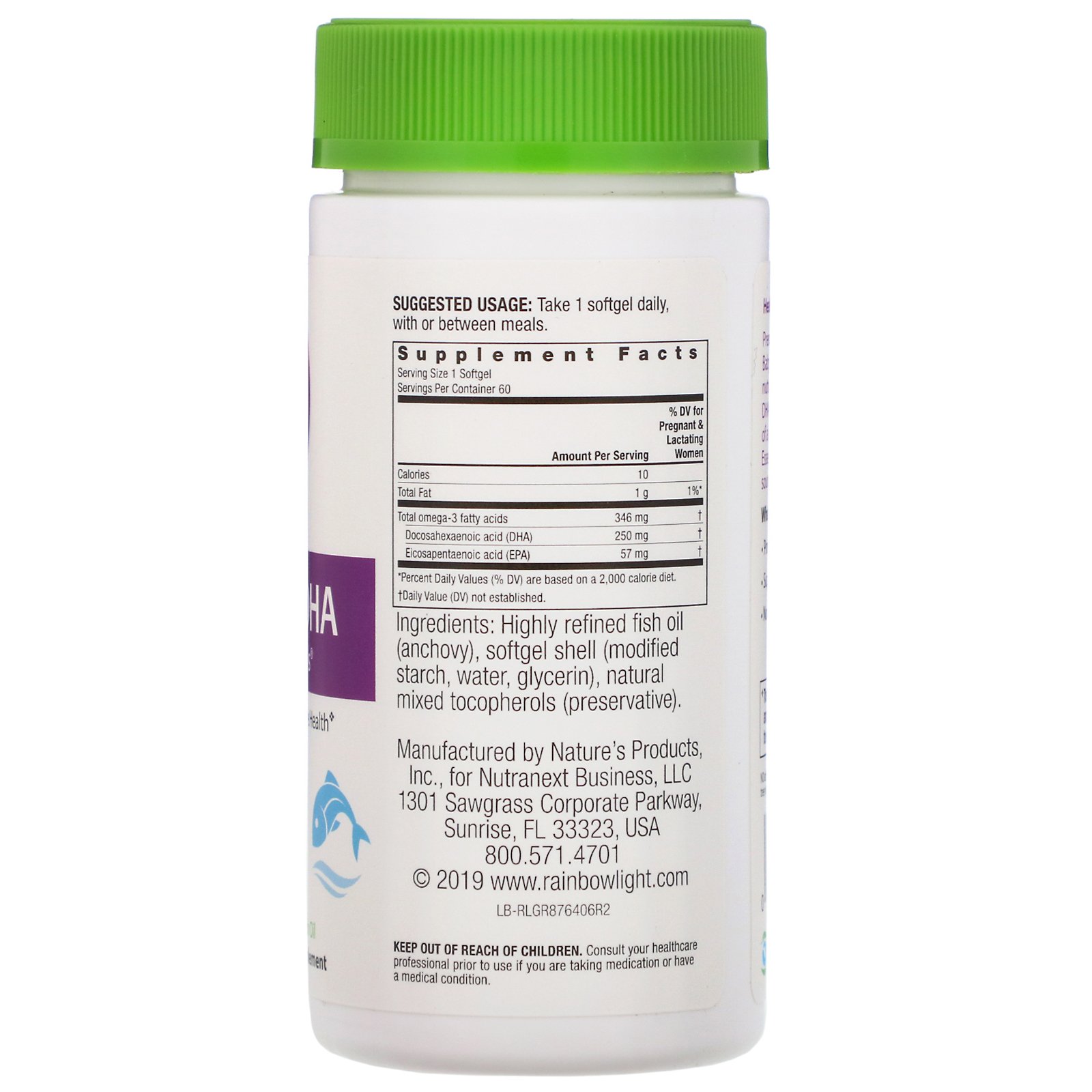 Rainbow Light, DHA Pré-Natal, Smart Essentials, 60 Cápsulas Gelatinosas - Imagem 2