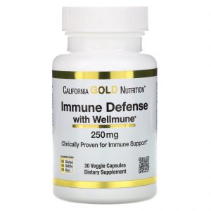 California Gold Nutrition, Immune Defense with Wellmune, Beta-Glucan, 250 mg , 30 Veggie Capsules