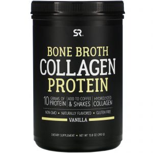 Sports Research, Bone Broth Collagen Protein, Vanilla, 13.8 oz (390 g)
