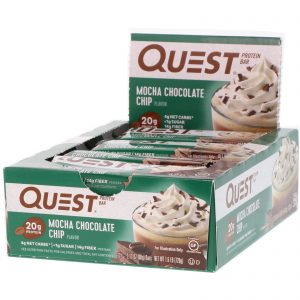 Quest Nutrition, Barra de Proteínas, Pedaços de Chocolate Mocha, 12 Barras, 60 g (2,12 oz) Cada