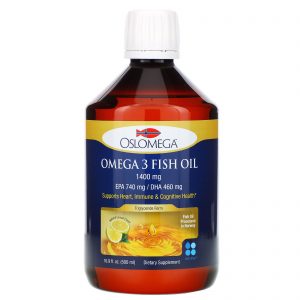 Oslomega, Óleo de Peixe com Ômega-3 da Noruega, Sabor Natural de Limão, 500 ml (16,9 fl oz)