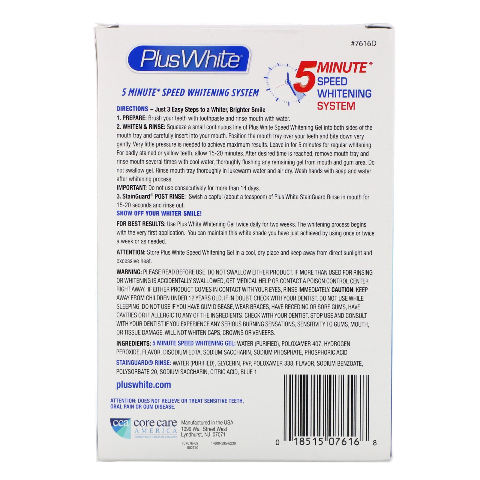 Plus White, Sistema de Clareamento Premier de 5 Minutos, Kit de Clareamento de 3 Peças - Imagem 3