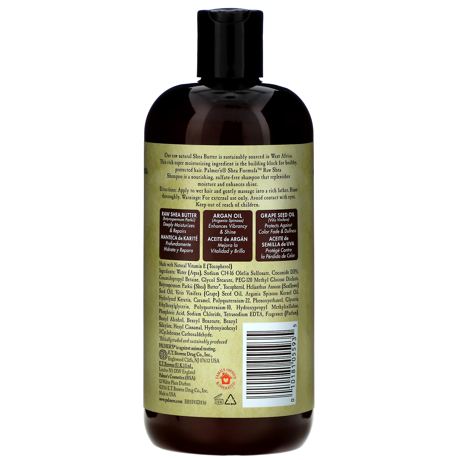 Palmer's, Fórmula Karité, Xampú de Karité cru, Reparo da hidratação, 16 fl oz (473 ml) - Imagem 2
