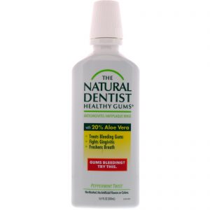 The Natural Dentist, Gengivas Saudáveis, Enxaguante Bucal Contra Gengivite e Placa, Hortelã Twist, 16,9 fl oz (500 ml)