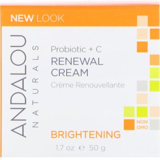 Andalou Naturals, Creme de renovação, Probiotic + C, Brightening, 50 ml (1,7 fl oz)