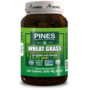 Pines International, Grama de Trigo Orgânico 500 mg - 250 Tabletes