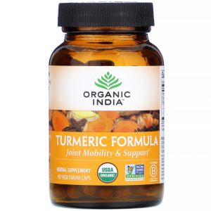 Organic India, Fórmula de açafrão, Mobilidade e Suporte das Articulações, 90 Cápsulas Vegetais