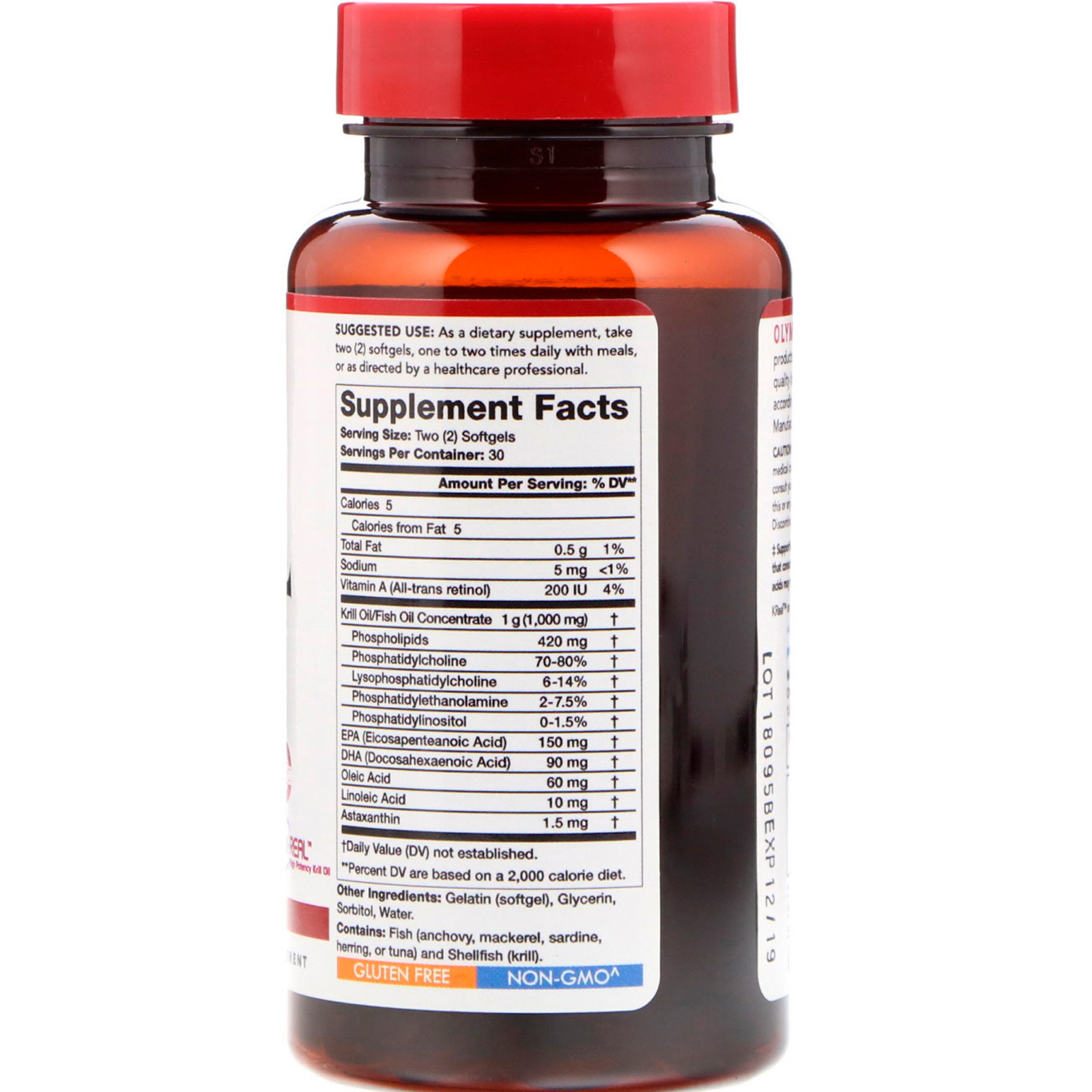 Olympian Labs, Óleo de Krill, 1000 mg, 60 Cápsulas Softgel - Imagem 2