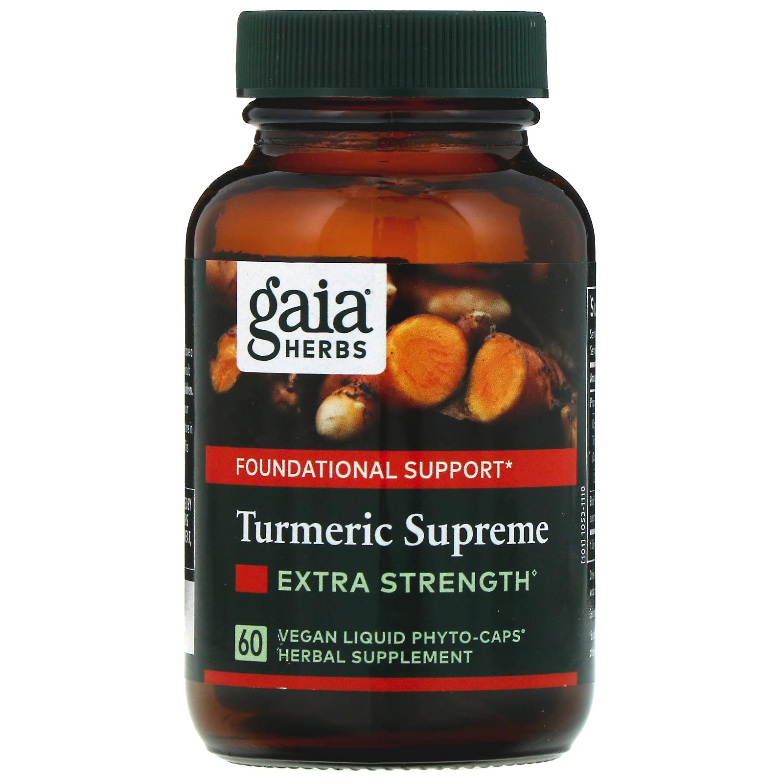 Gaia Herbs, Cúrcuma Suprema, Potência Extra, 60 Phyto-Caps Líquidas Vegetais - Imagem 3