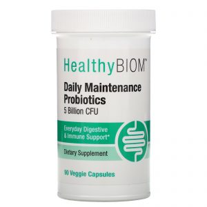 HealthyBiom, Probióticos de Manutenção Diária, 5 Bilhões de UFCs, 90 Cápsulas Vegetais