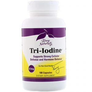 EuroPharma, Terry Naturally, Terry Naturalmente, Tri-Iodine, 12,5 mg, 180 Cápsulas