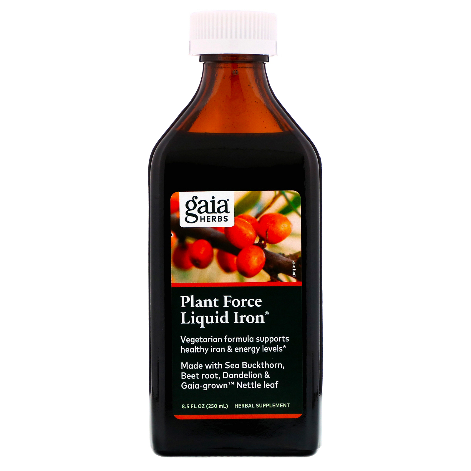 Gaia Herbs, Plant Force Liquid Iron, 8.5 fl oz (250 ml) - Imagem 3