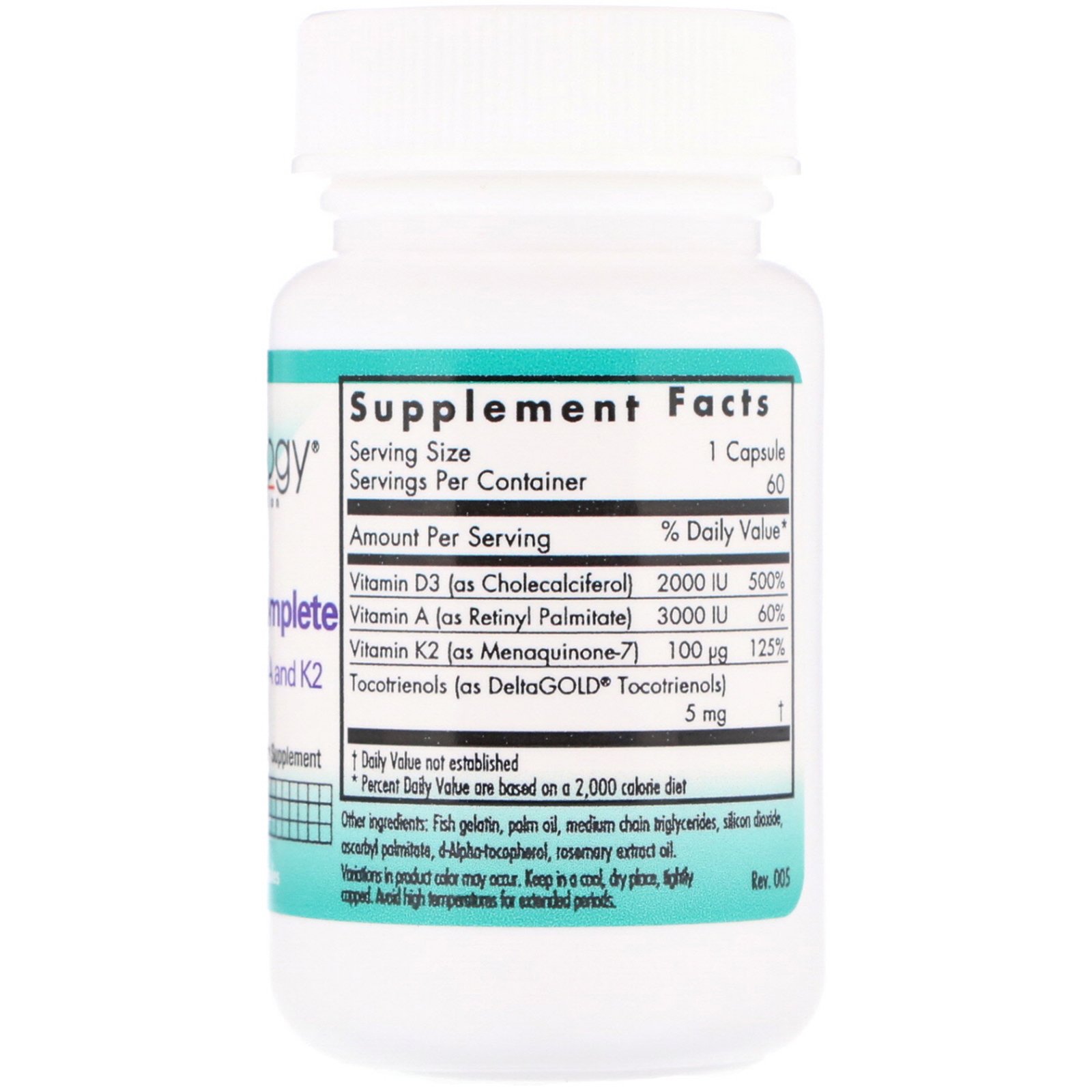 Nutricology, Vitamina D3 completa, 60 cápsulas de gelatina de peixe - Imagem 2