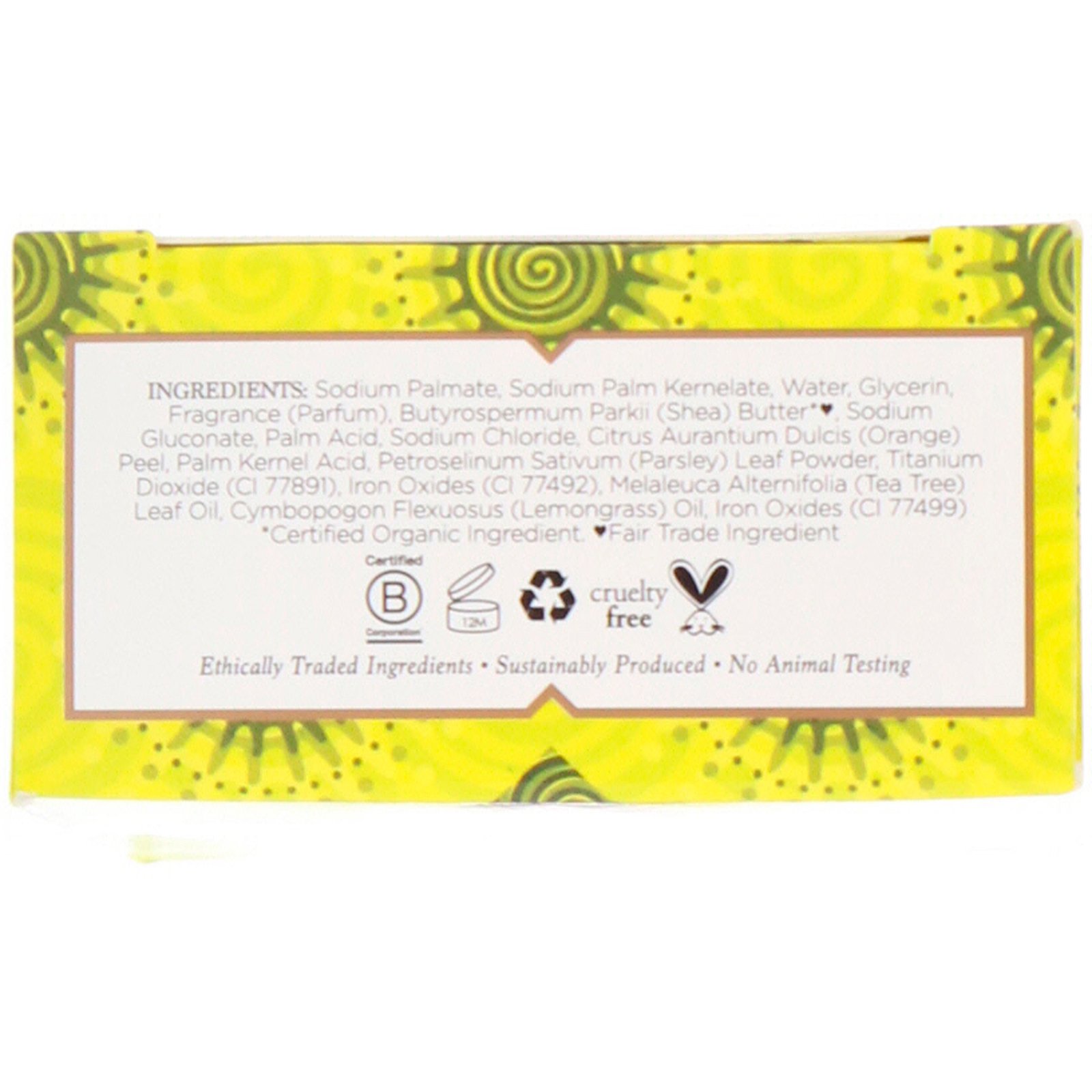 Nubian Heritage, Sabonete de Citronela e Árvore do Chá, 5 oz (142 g) - Imagem 2