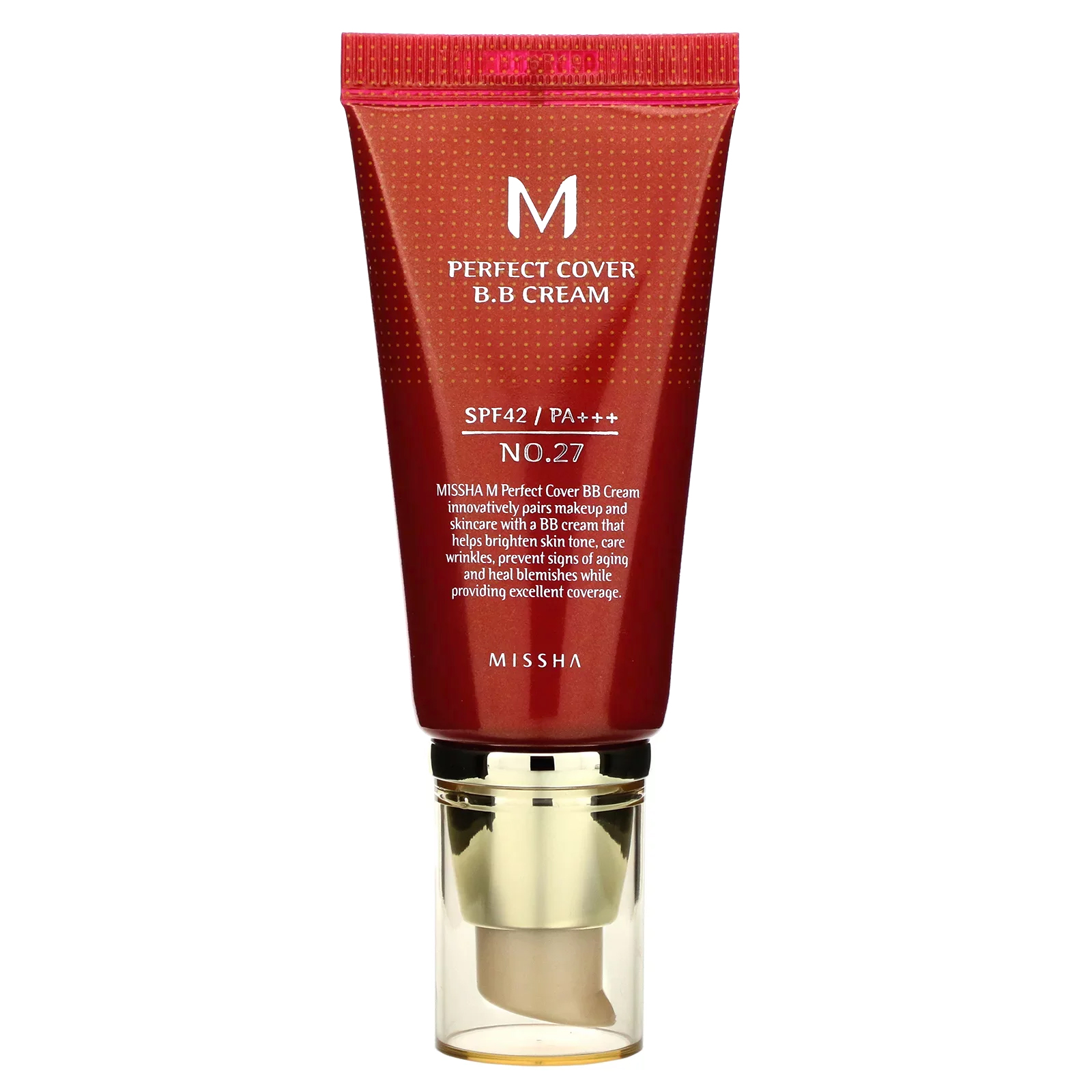 Missha, Creme Perfect Cover B.B., Nº 27 Bege Mel, 50 ml