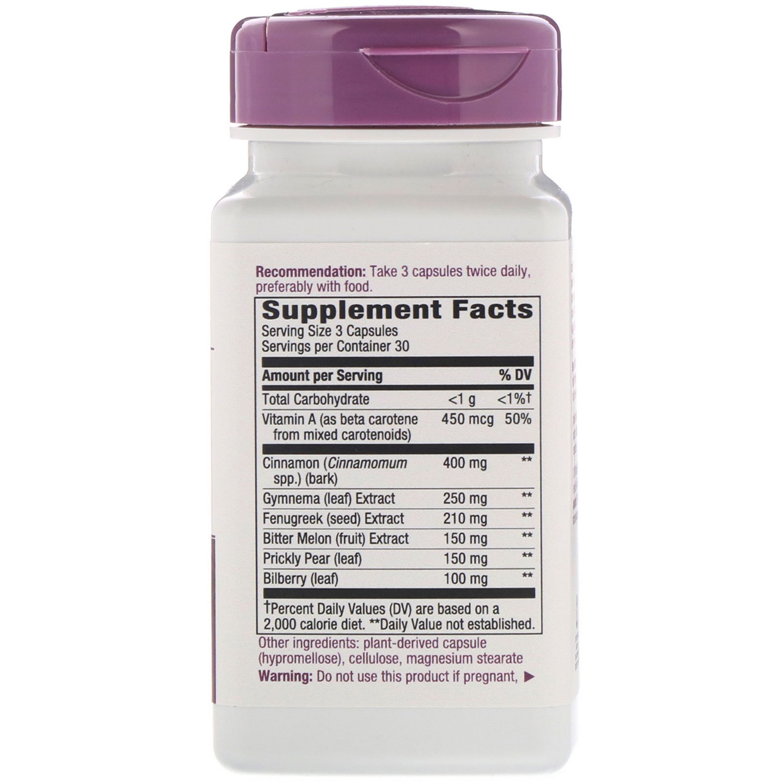 Nature's Way, Blood Sugar Manager, 90 Capsules - Imagem 2