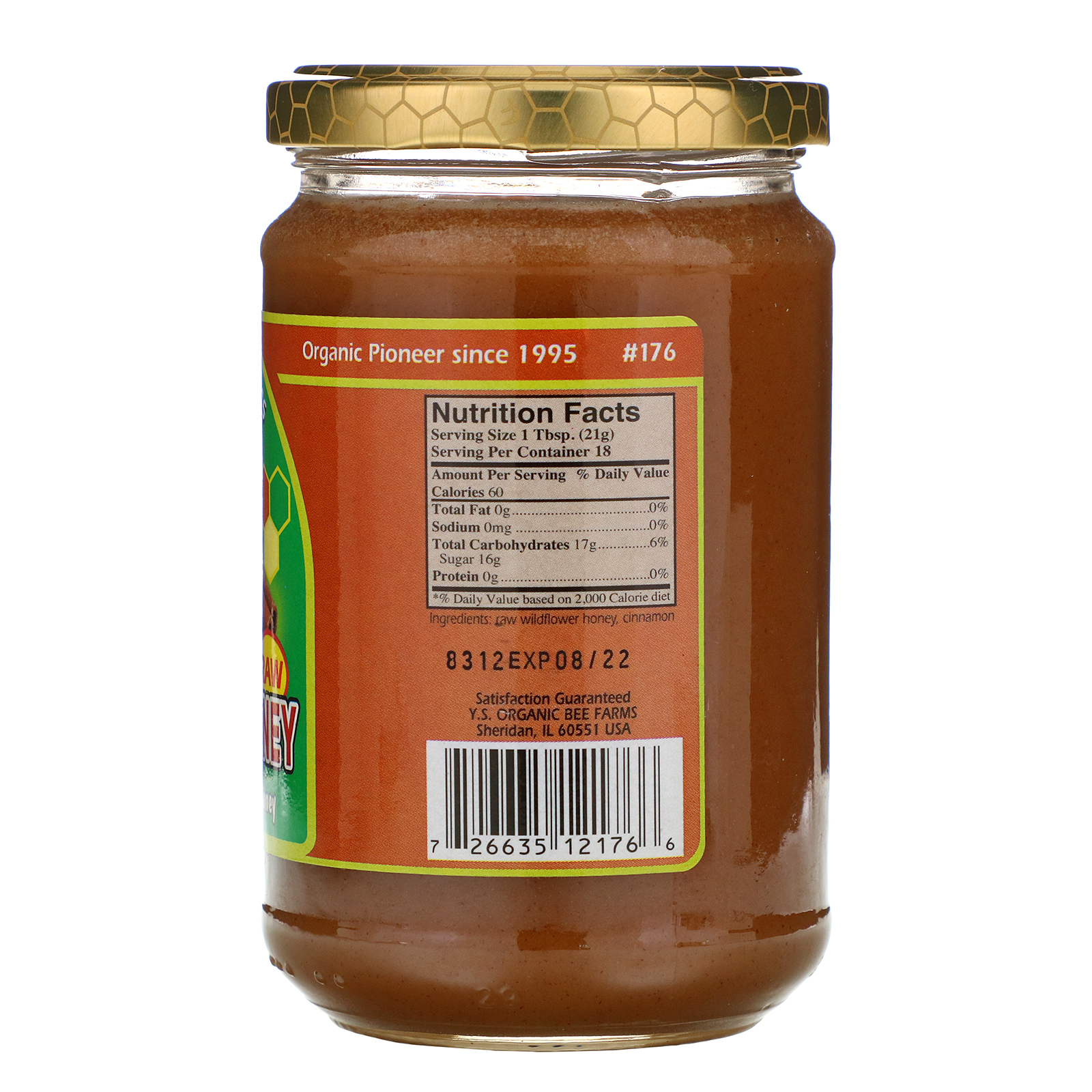 Y.S. Eco Bee Farms, Mel de Canela, 13,5 oz (383 g) - Imagem 2