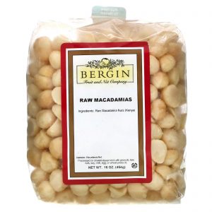 Bergin Fruit and Nut Company, Macadâmias cruas, 16 oz (454 g)