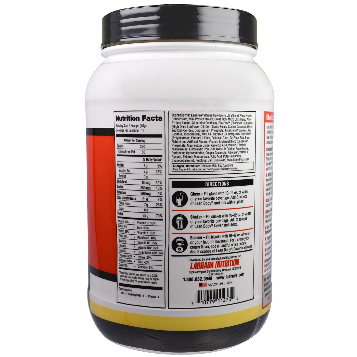 Labrada Nutrition Magra Vanilla 2 lbs,47 - Imagem 2