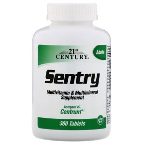 21st Century, Sentry, Multivitamínico e Suplemento Multimineral, 300 comprimidos