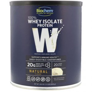Biochem, 100% Proteína Isolada de Whey, Sabor Natural, 699 g (1,53 lbs)