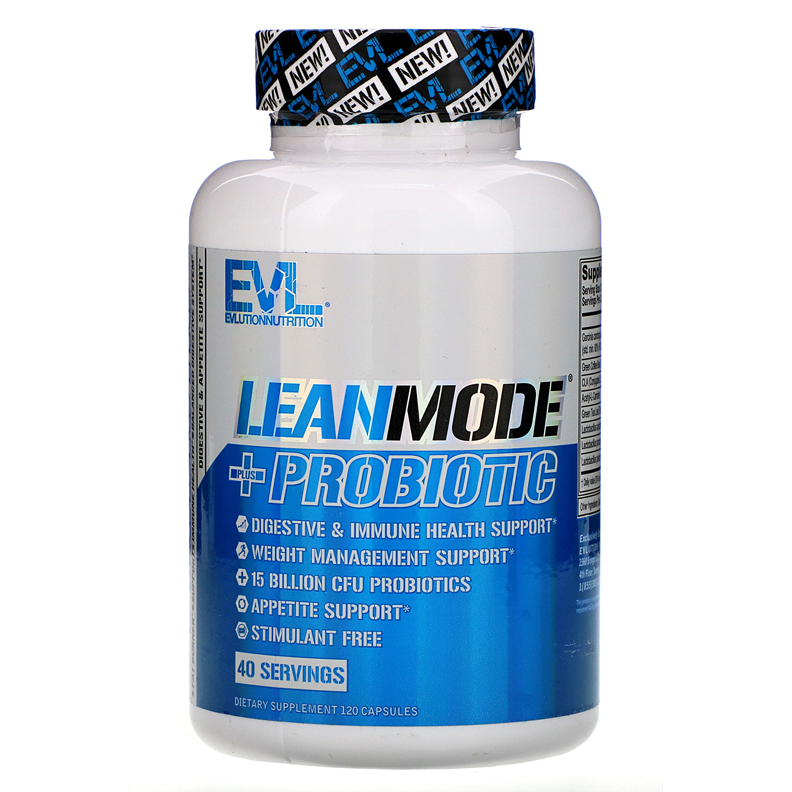 EVLution Nutrition, LeanMode + Probiótico, 120 Cápsulas