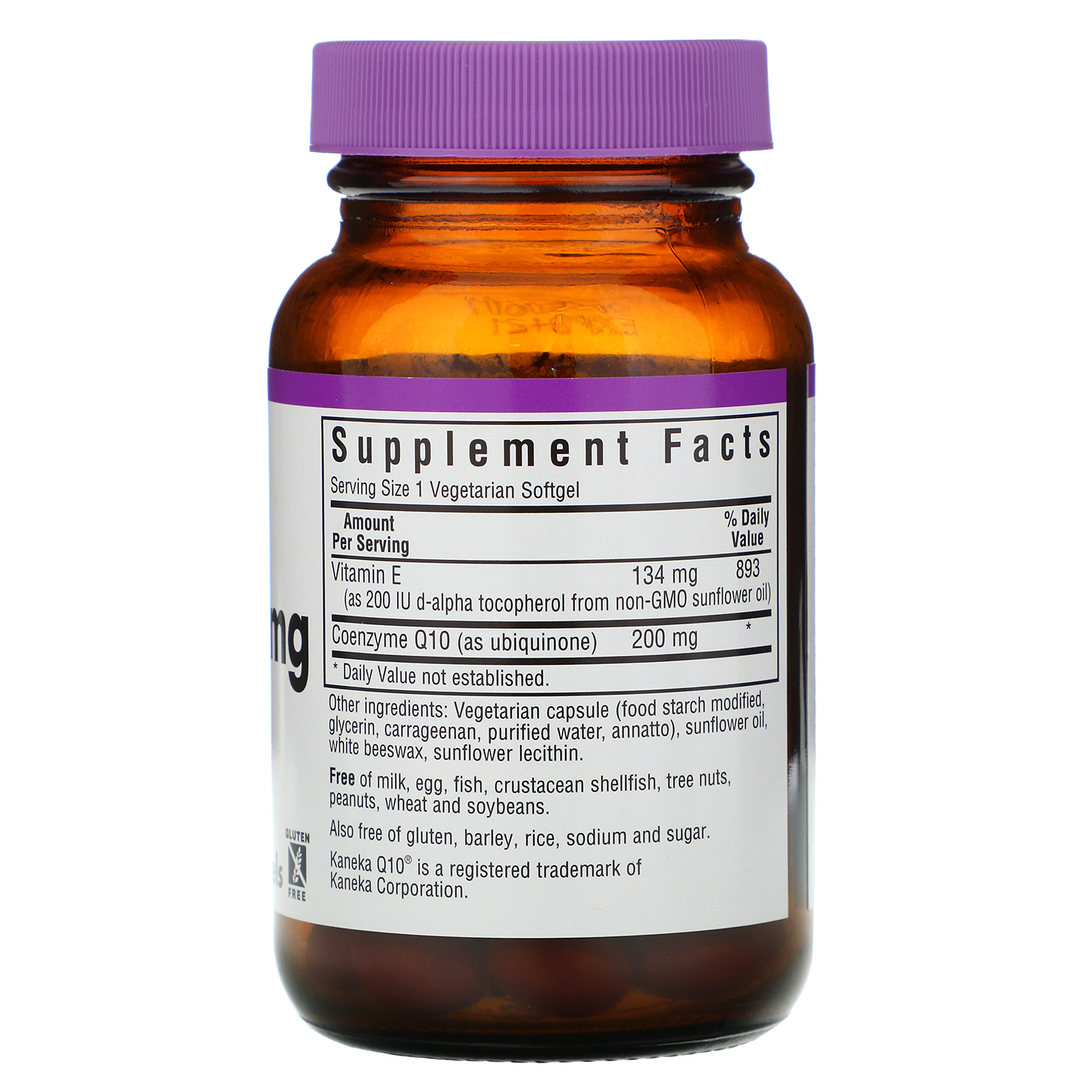 Bluebonnet Nutrition, CoQ10 200 mg Softgels, 60 Softgels - Imagem 2