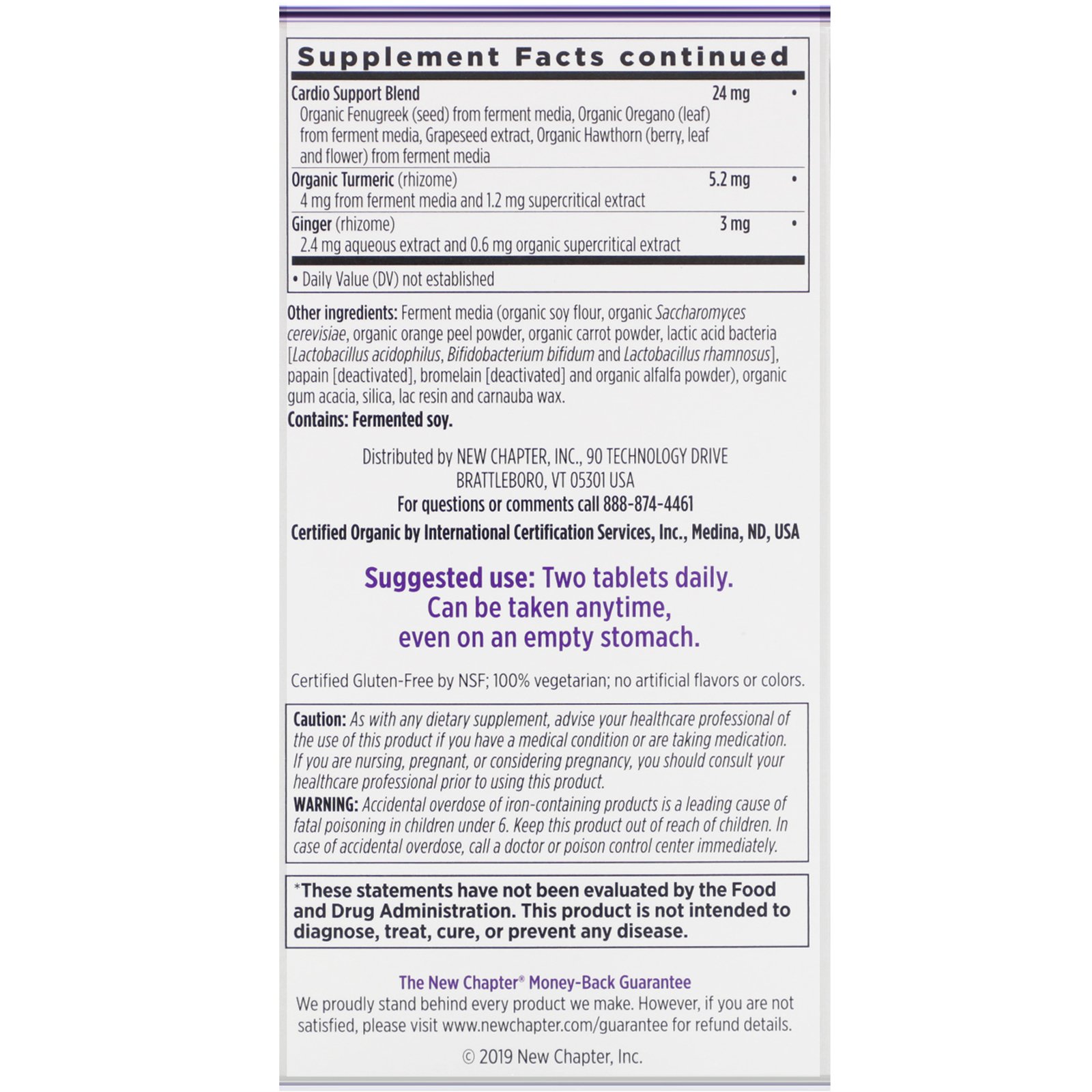 New Chapter, Women's Advanced Multi, 120 Comprimidos de Origem Vegetal - Imagem 3