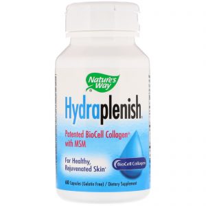 Nature's Way, Colágeno BioCell Patenteado pela Hydraplenish com MSM, 60 cápsulas