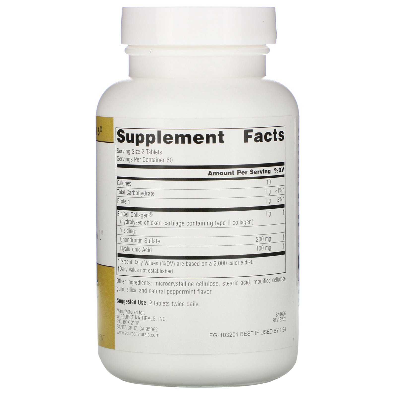 Source Naturals, Ácido Hialurônico Skin Eternal, 50 mg, 120 Comprimidos - Imagem 2