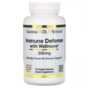 California Gold Nutrition, Immune Defense with Wellmune, Beta-Glucan, 250 mg, 90 Veggie Capsules