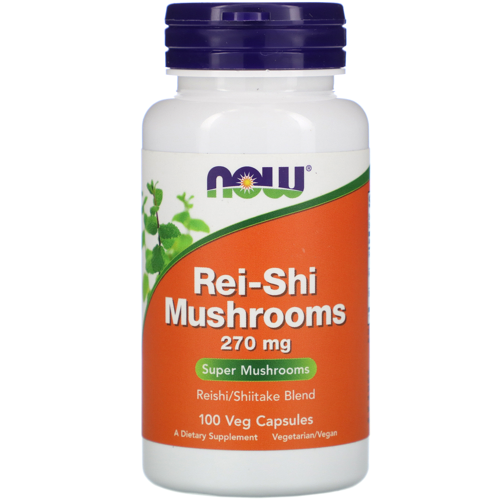 Now Foods, Cogumelos Reishi, 270 mg, 100 Cápsulas Vegetais
