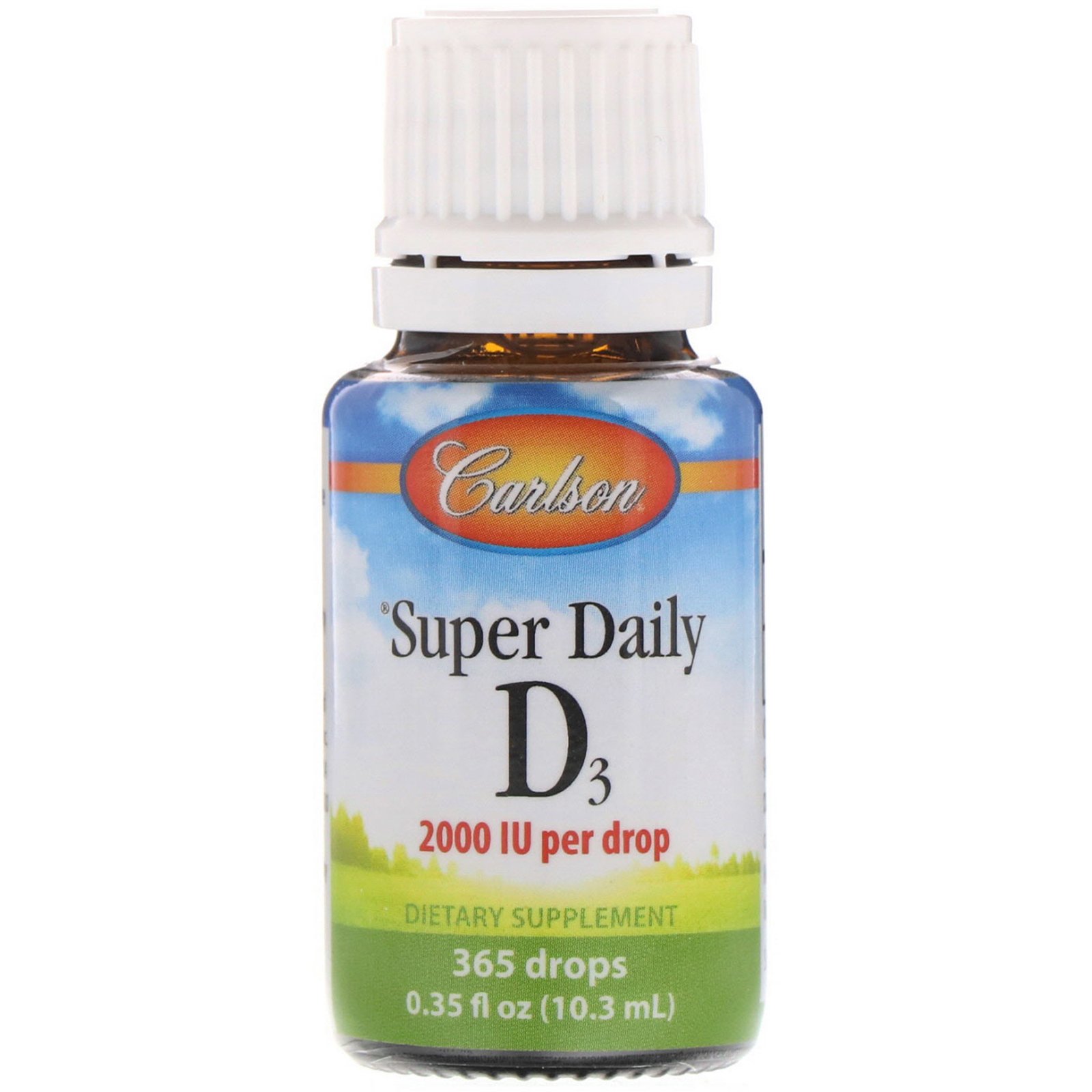 Carlson Labs, Super Daily D3, 2.000 UI, 10,3 ml (0,35 fl oz) - Imagem 3