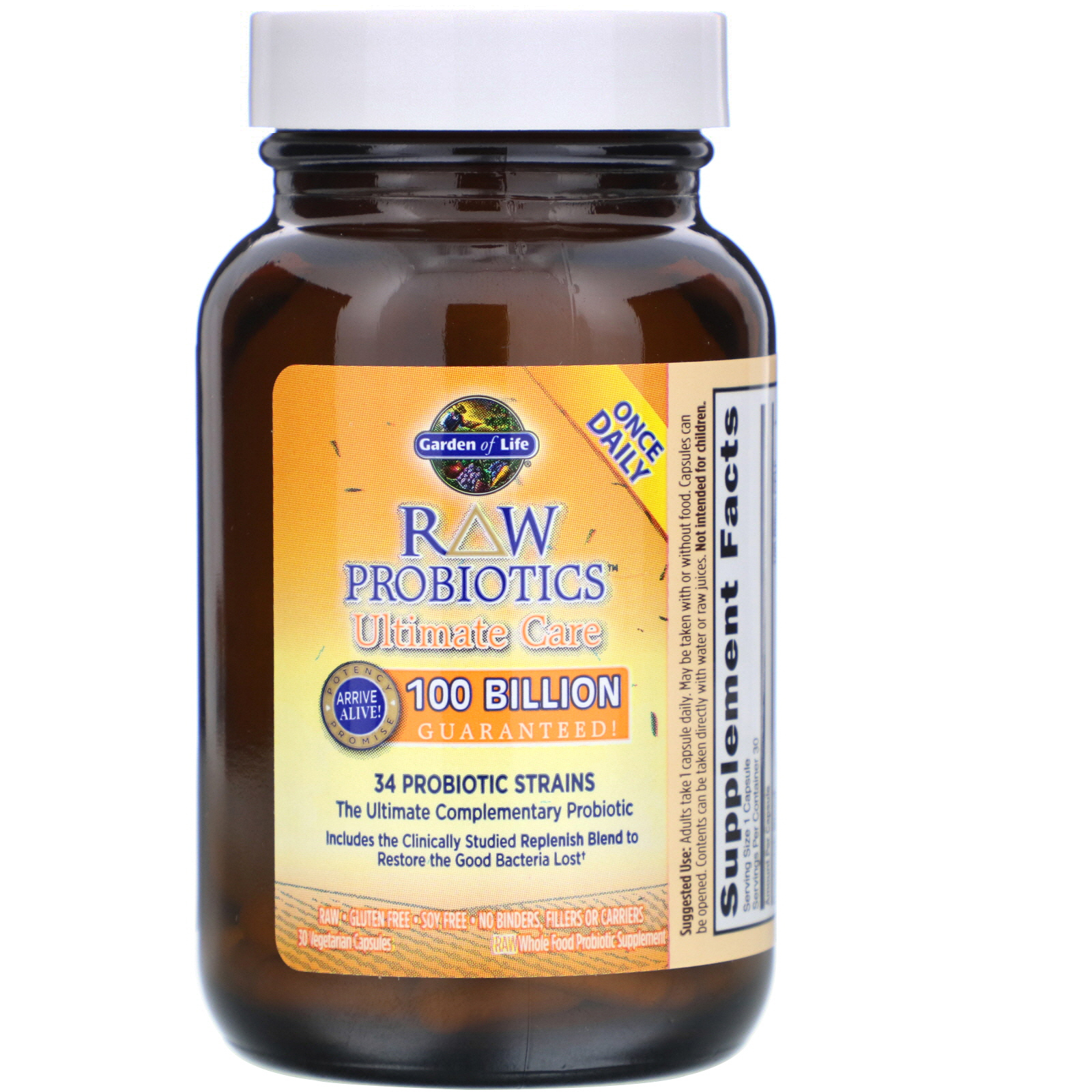 Garden of Life, RAW Probiotics, Ultimate Care, 30 Cápsulas Vegetais - Imagem 3