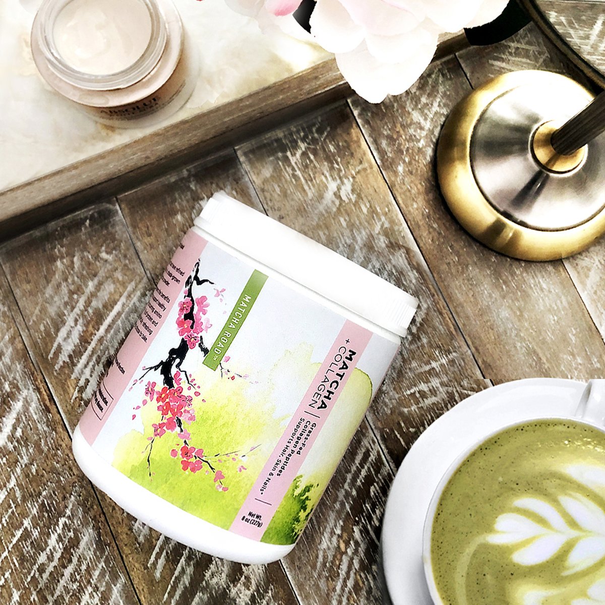 Matcha Road, Matcha + Colágeno, Peptídeos de Colágeno de Alimentação com Grama, 224 g (7,9 oz) - Imagem 3