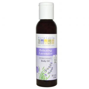 Aura Cacia, Óleo de Lavanda Relaxante para Corpo - 4 fl oz (118mL)