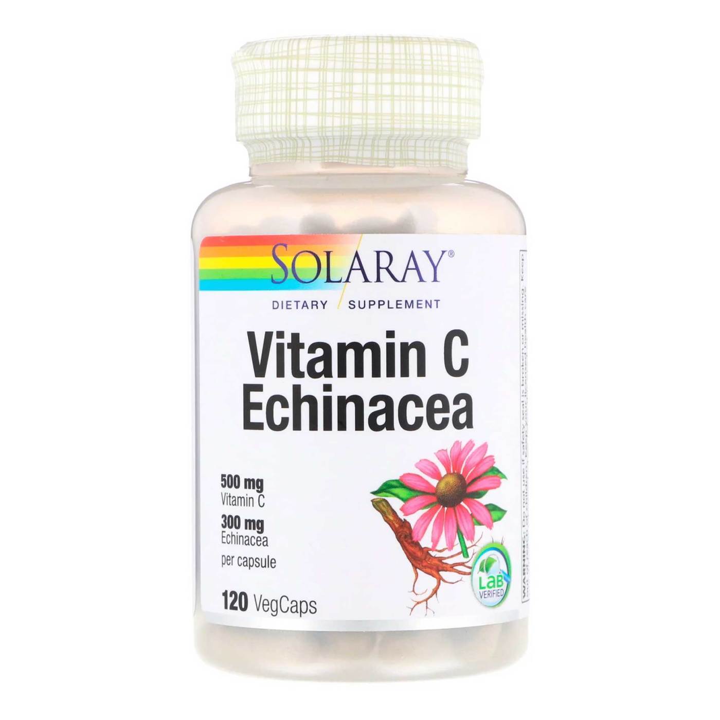 Solaray, Vitamina C com Equinácea - 120 Cápsulas