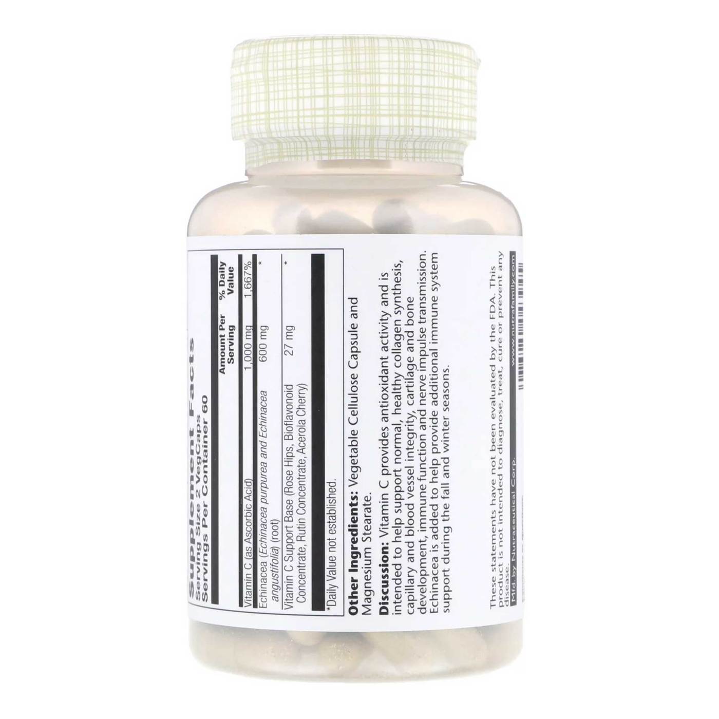 Solaray, Vitamina C com Equinácea - 120 Cápsulas - Imagem 4
