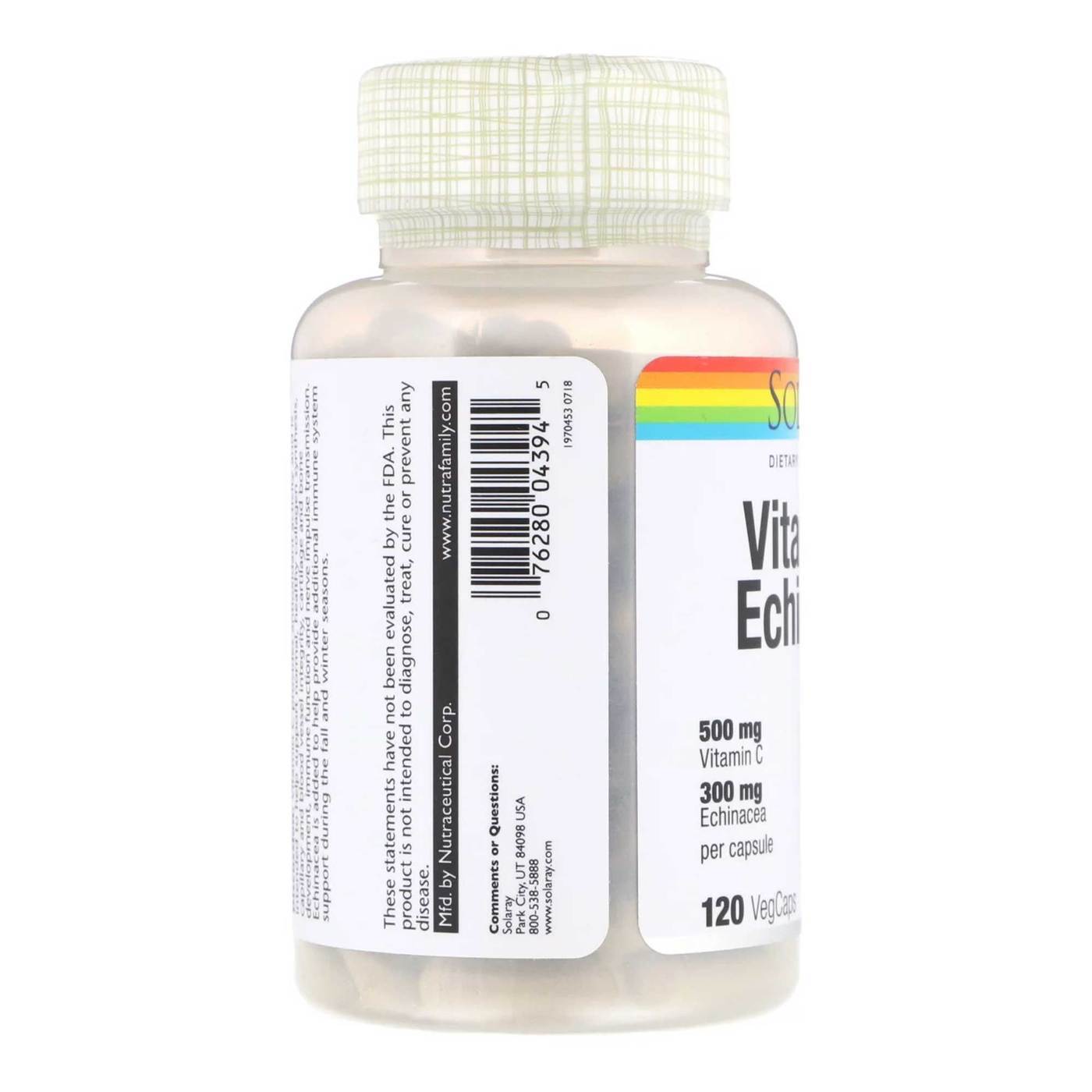 Solaray, Vitamina C com Equinácea - 120 Cápsulas - Imagem 5