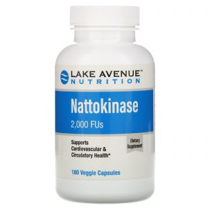 Lake Avenue Nutrition, Natoquinase, Enzima Proteolítica, 2.000 FUs, 180 Cápsulas Vegetais