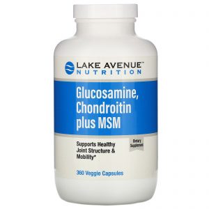 Lake Avenue Nutrition, Glicosamina, Condroitina e MSM, 360 Cápsulas Vegetais