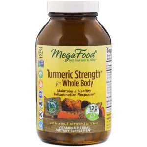 MegaFood, Turmeric Strength for Whole Body, 120 Comprimidos