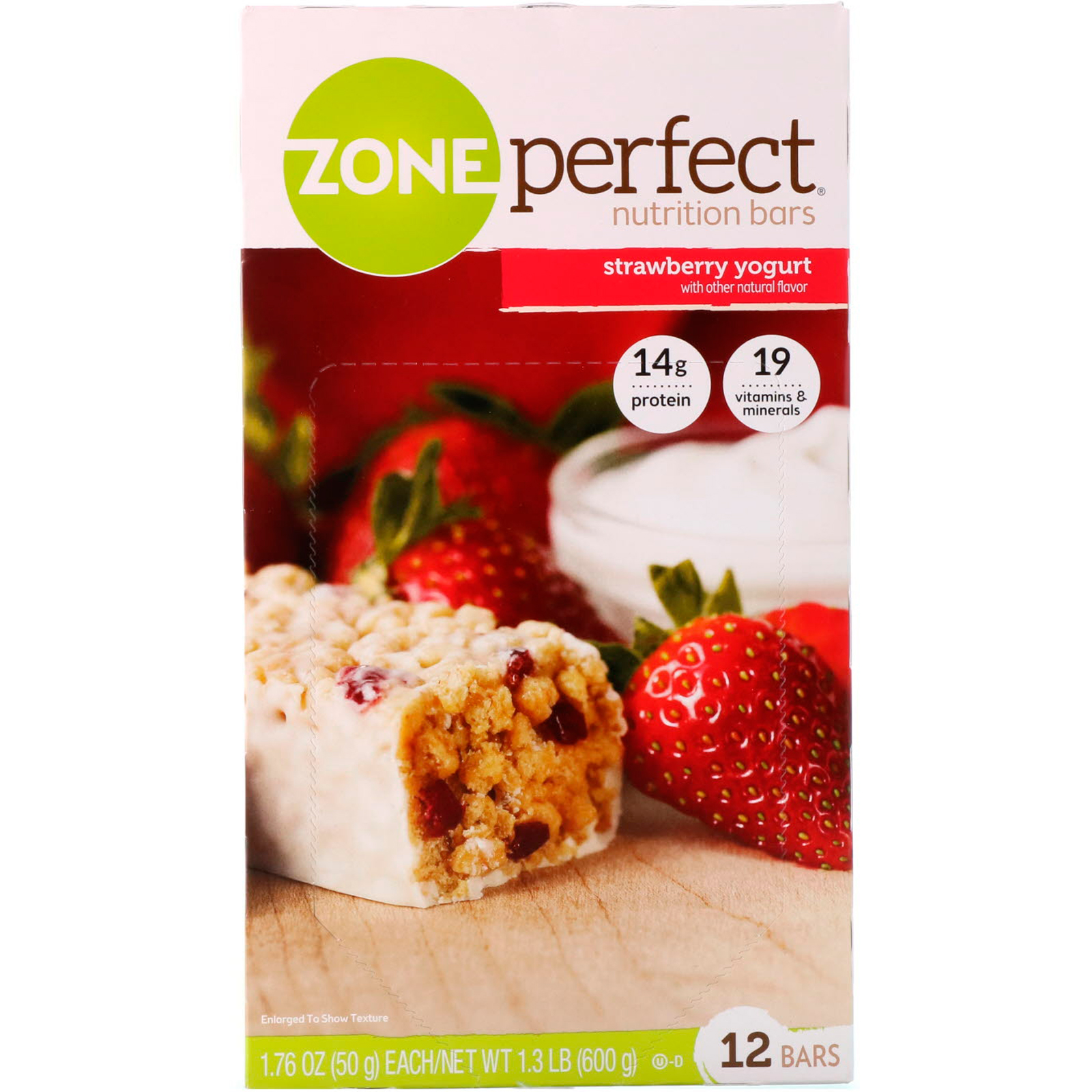 ZonePerfect, Barras de nutrição, Morango Iogurte, 12 barras, 1,76 oz (50 g) Cada - Imagem 2