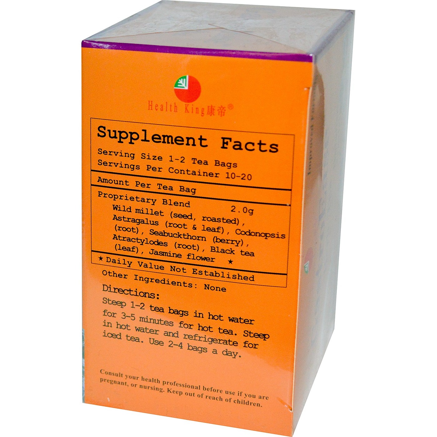 Health King and Balanceuticals, GastroEase Chá de Ervas - 20 Sacos de Chá - Imagem 2