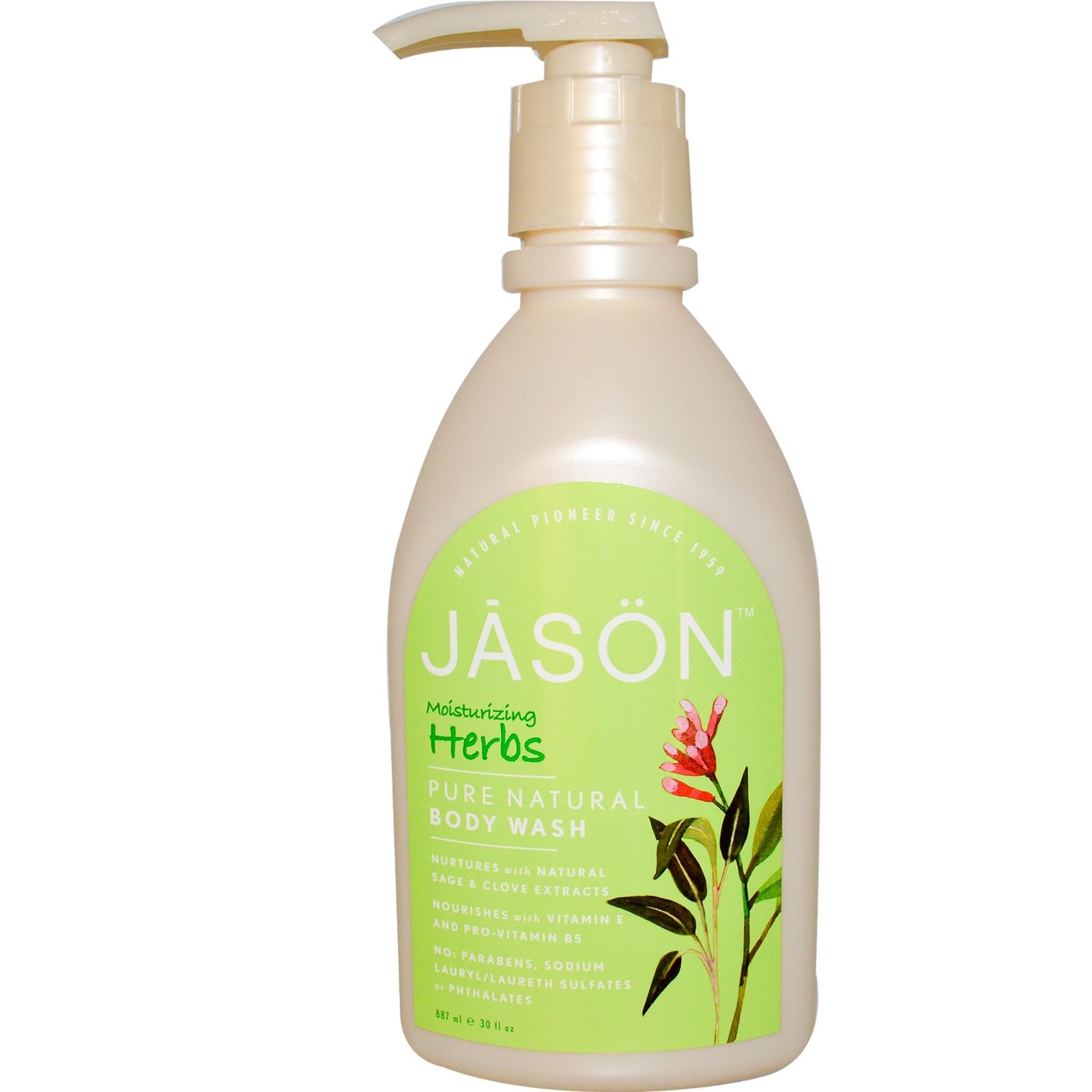 Jason Natural Cosmetics Ervaal Satin Sabonete Liquido Body 30 OZ