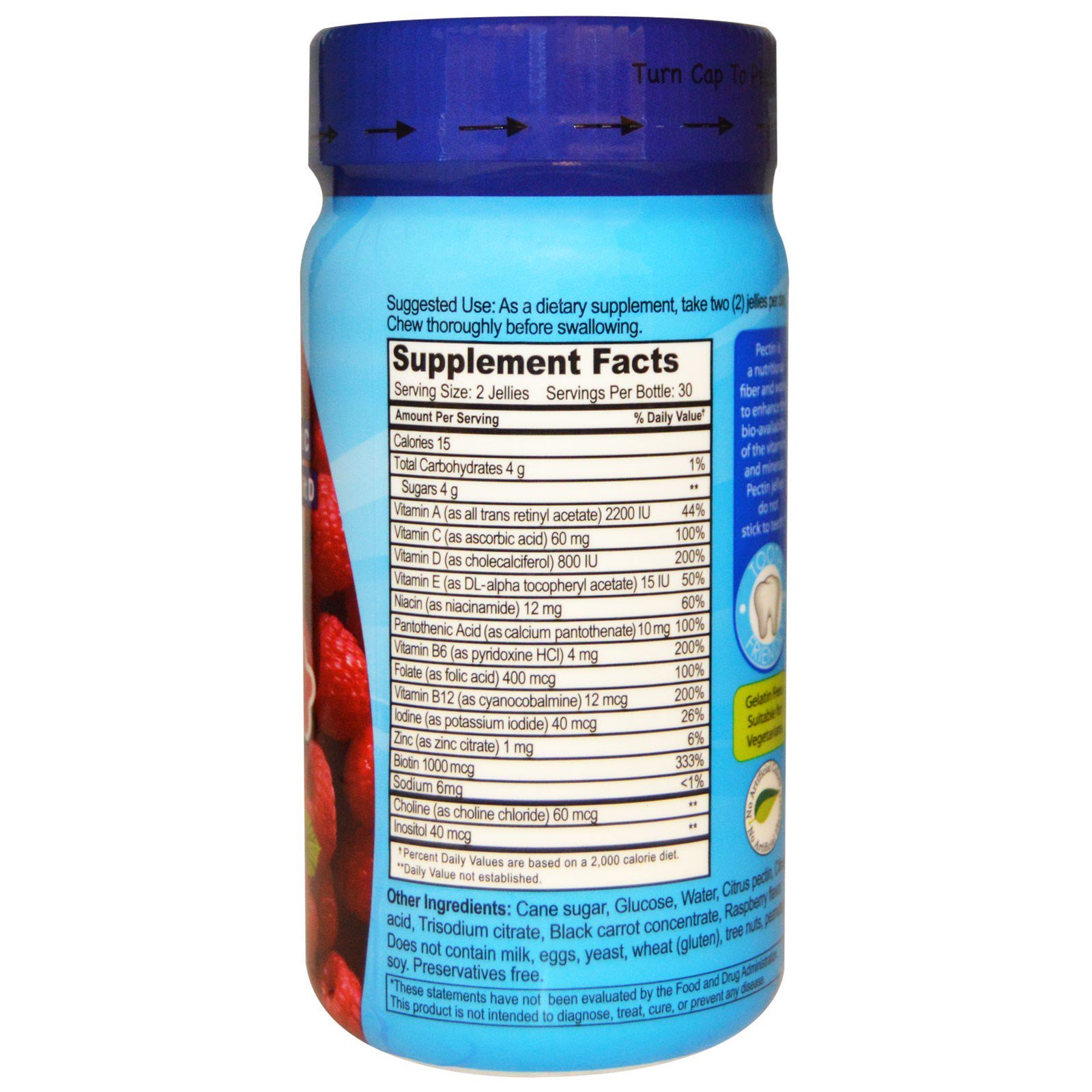 YumV's, Multivitamínico para Adolescentes, Sabor de Framboesa, 60 Balas de Goma - Imagem 2