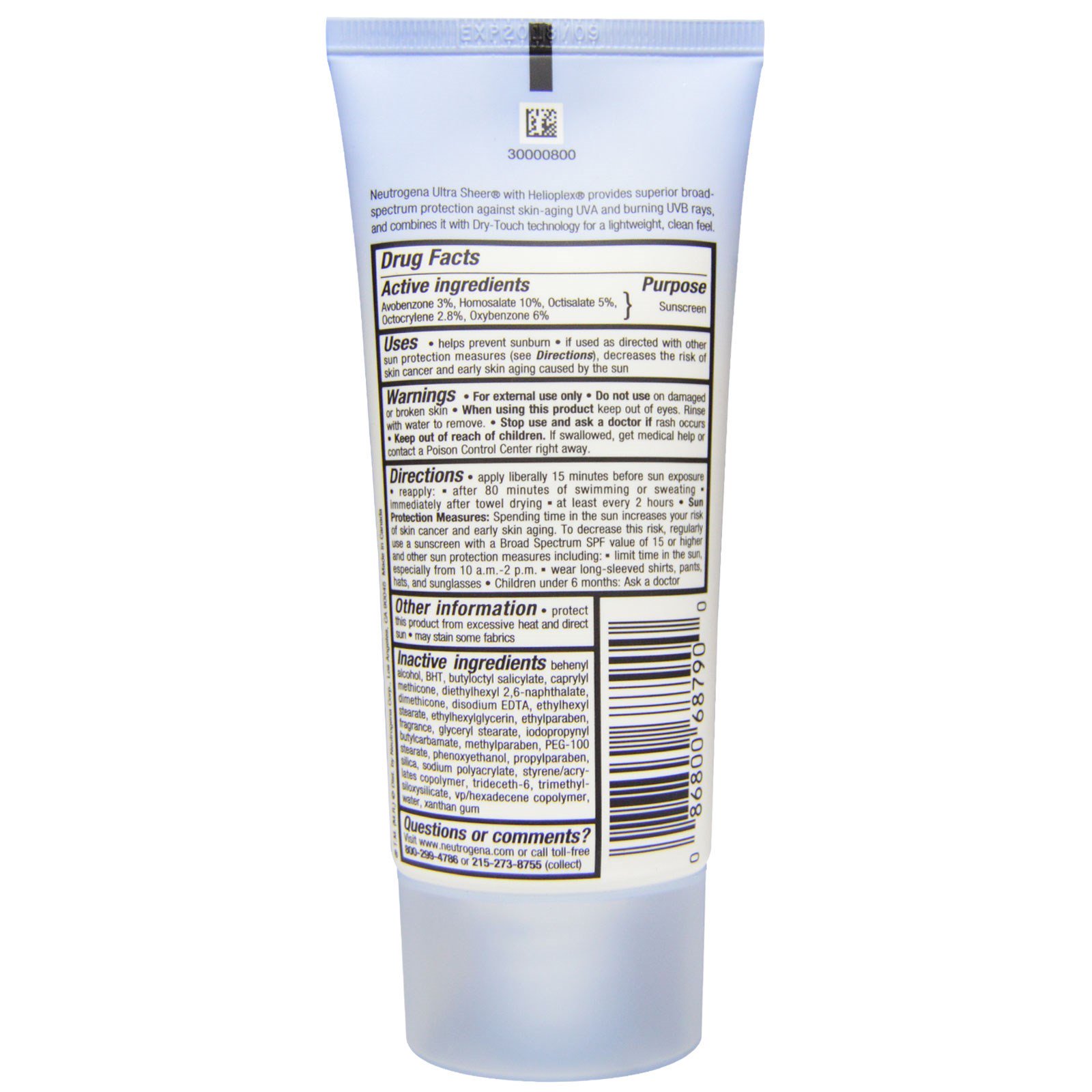 Neutrogena, Protetor Solar Ultra Sheer Dry Touch, FPS 55, 88 ml (3,0 fl oz) - Imagem 2